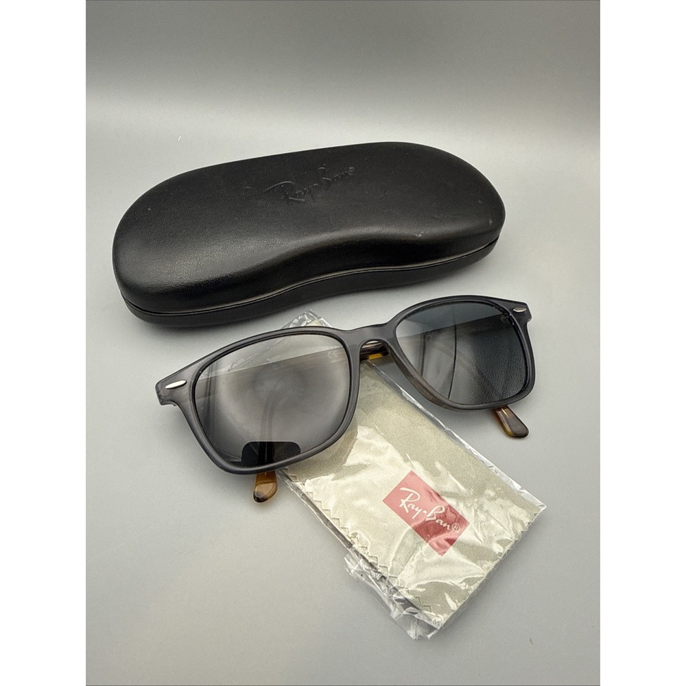 RAY-BAN RB7119 Vtg Italy Black Matte /Tortoise Sunglasses 55-17-145 & Case/Cloth